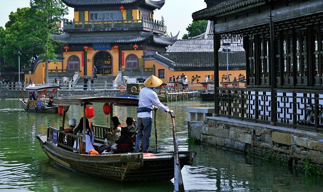 상하이 주가각 수향마을 & 예원 야경 + 황푸강 유람선 근교 일일 투어