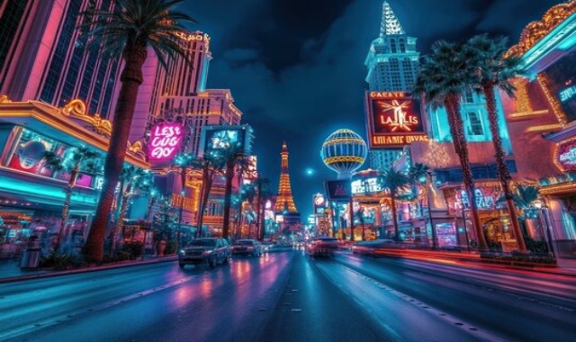 [큐트래블] 라스베가스 시내 야경 투어 (최고급 벤츠 스프린터 리무진/미니버스, 한인가이드, 매일 출발)