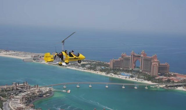 두바이 자이로콥터 플라이트 체험