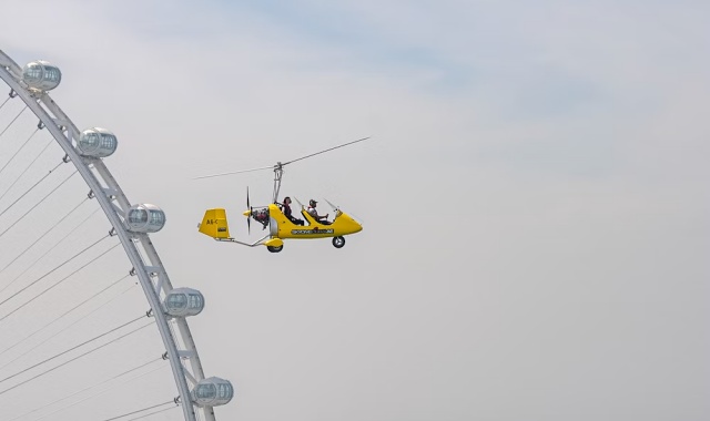 두바이 자이로콥터 플라이트 체험