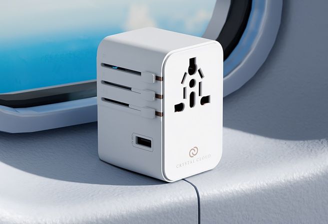 5포트 PD 45W GaN 전세계 여행용 해외 멀티 플러그 어댑터 CC-309 (무료택배배송)