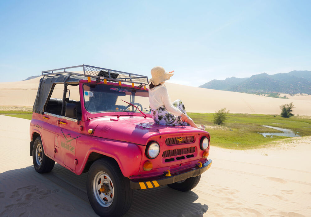 [산티아고] 나트랑 출발: 판랑 가성비 짧은 코스 반나절, 선셋 투어 (지프 탑승, 모래썰매 체험 포함)
