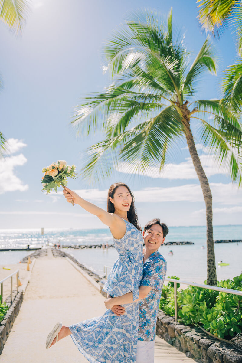 하와이 와이키키해변 커플 스냅 사진 by 아넬라니 (30분)