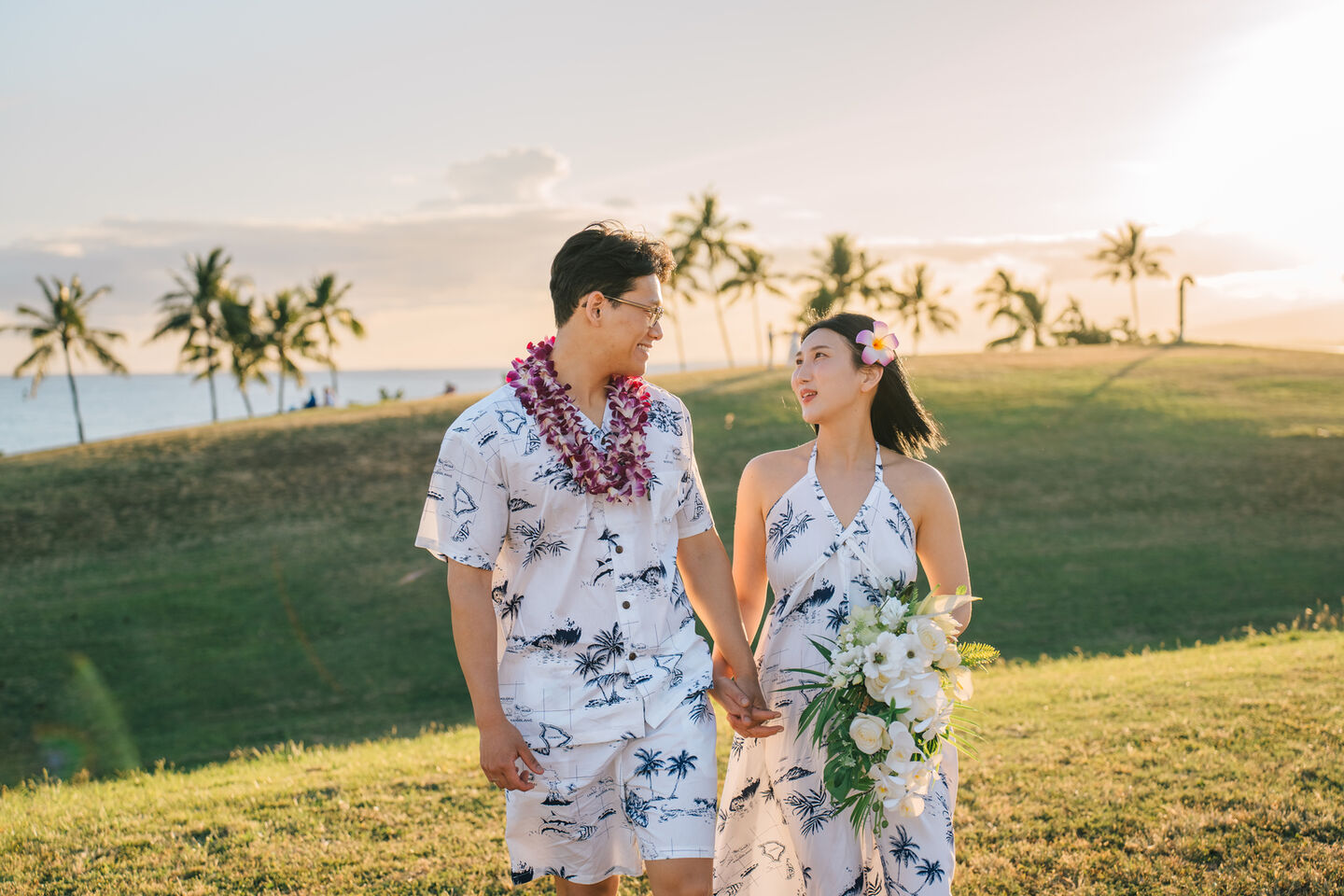 [무료픽업] 하와이 선셋공원 커플 스냅 사진 by 아넬라니 (90분)
