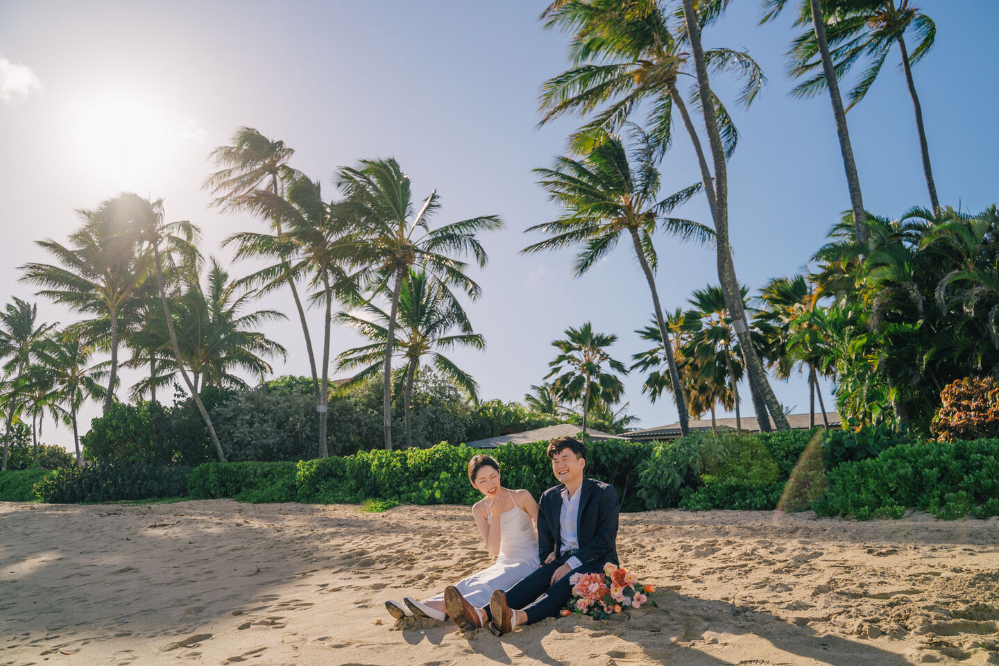 [무료픽업] 하와이 카할라비치 커플 스냅 사진 by 아넬라니 (90분)