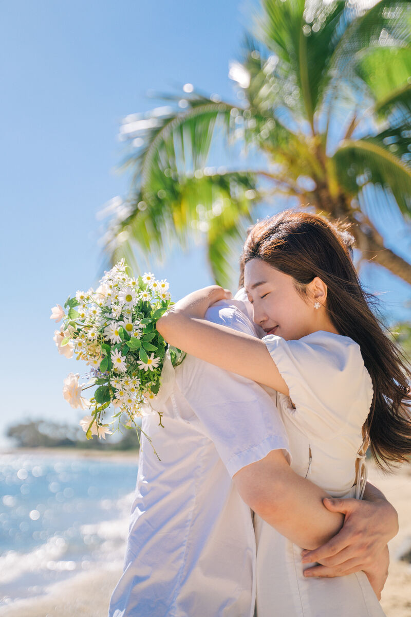 [무료픽업] 하와이 카할라비치 커플 스냅 사진 by 아넬라니 (90분)