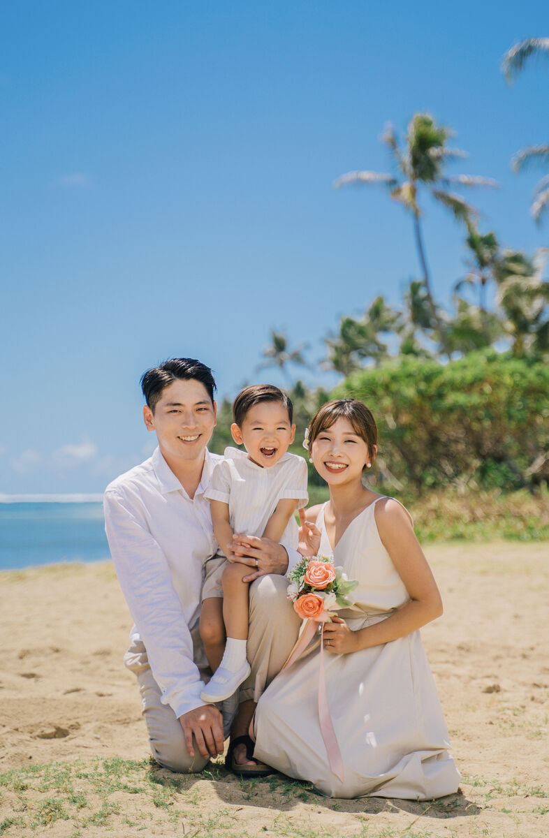 [무료픽업] 하와이 카할라비치 패밀리 스냅 사진 by 아넬라니 (90분)