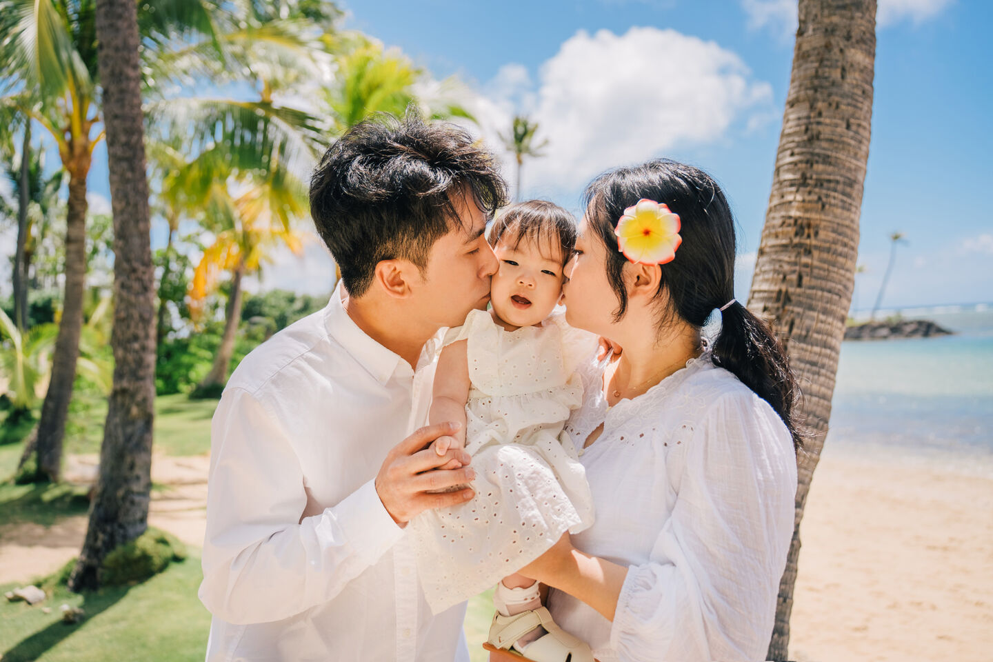 [무료픽업] 하와이 카할라비치 패밀리 스냅 사진 by 아넬라니 (90분)