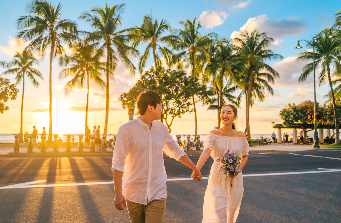 하와이 와이키키 선셋 커플 스냅 사진 by 아넬라니 (50분)