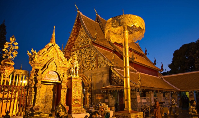 [왓우몽, 왓파랏, No.39 cafe, 픽업 & 샌딩포함] 치앙마이 도이수텝 야경 투어