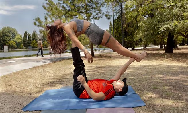 Acro Yoga Class in Chapultepec Park, Mexico City