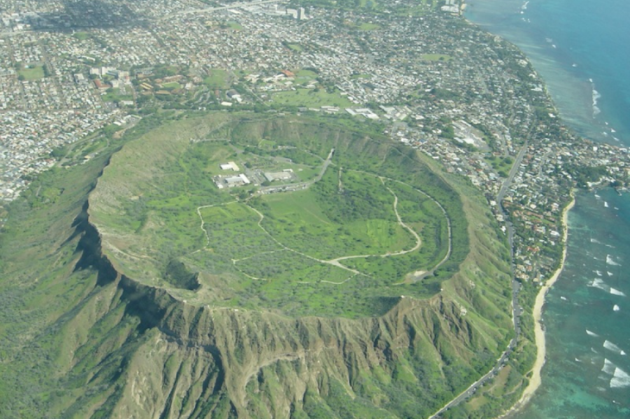 하와이 다이아몬드 헤드 마운틴 왕복 셔틀 투어 (파머스 마켓 경유)