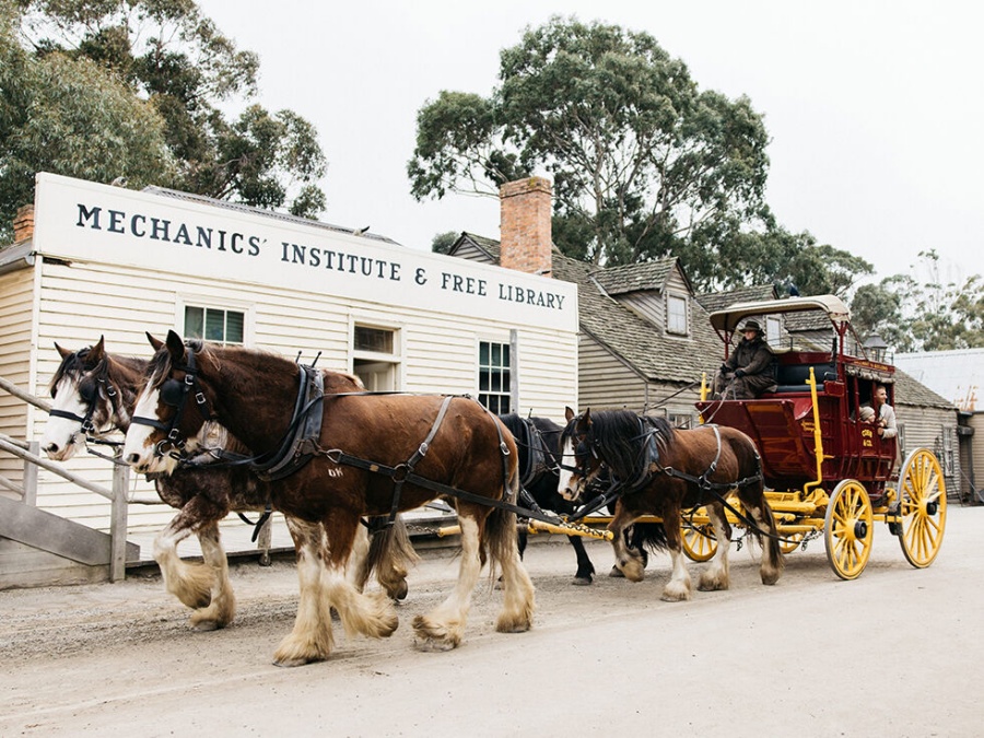 [조이투어] 멜버른 호주 민속촌 소버린힐 역사마을 투어 (금캐기, 코스튬, 시대극)