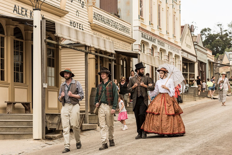 [조이투어] 멜버른 호주 민속촌 소버린힐 역사마을 투어 (금캐기, 코스튬, 시대극)