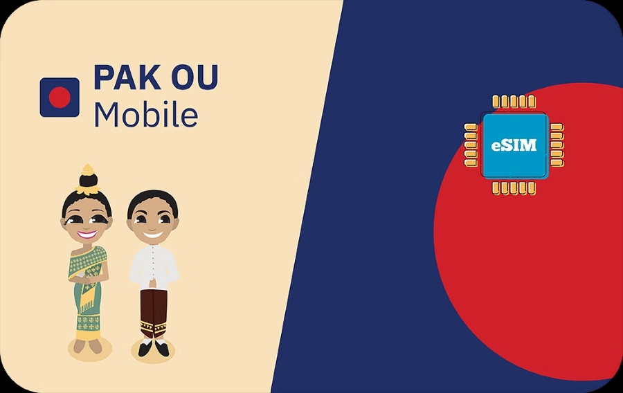 Laos Data-Only eSIM (PAK OU Mobile)