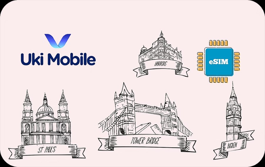 UK data-only eSIM & eSIM with local calls and texts (Uki Mobile)