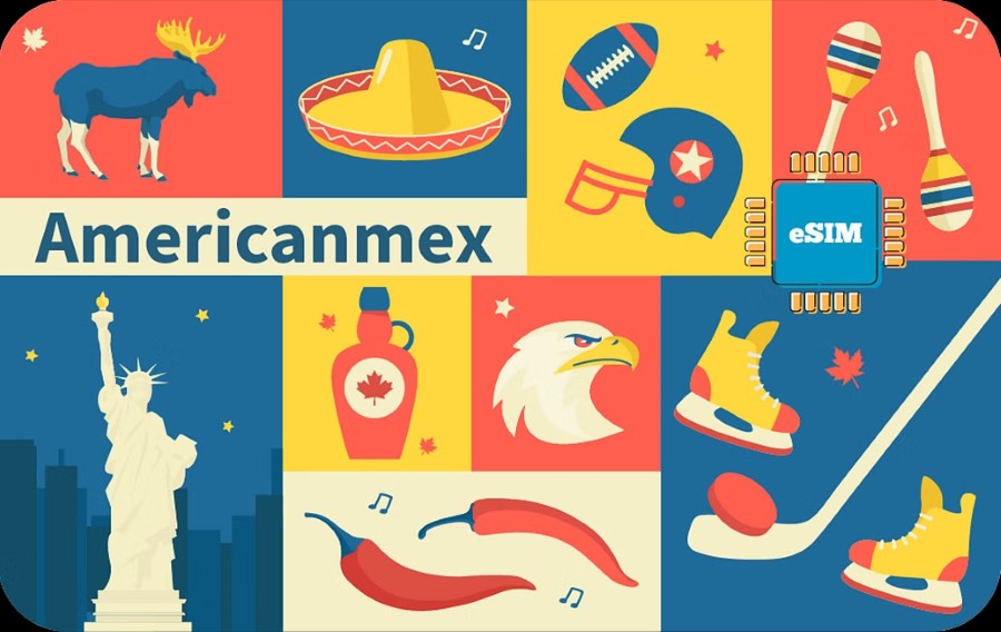 North America 3 Countries (USA/Canada/Mexico) Data-Only eSIM