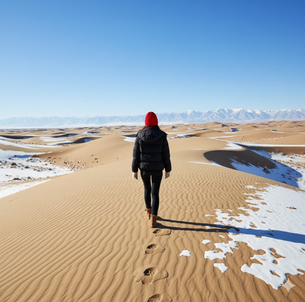 [밝은미래] [3박4일] 오감으로 걷는 겨울 몽골 중부 투어 (미니사막 - 쳉헤르 온천 - 오기호수)