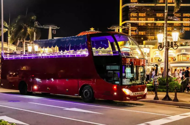 マカオ オープン トップ シティツアーバス 1日乗車券