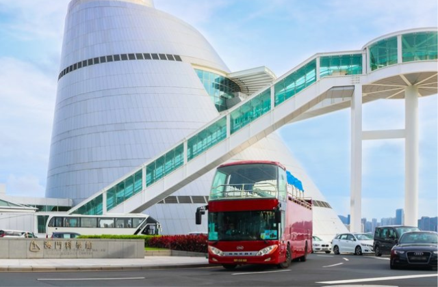 マカオ オープン トップ シティツアーバス 1日乗車券