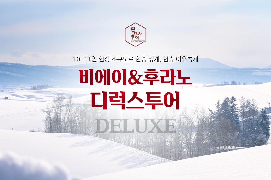 [흰그림자투어] 홋카이도 비에이 후라노 소규모 디럭스 일일투어