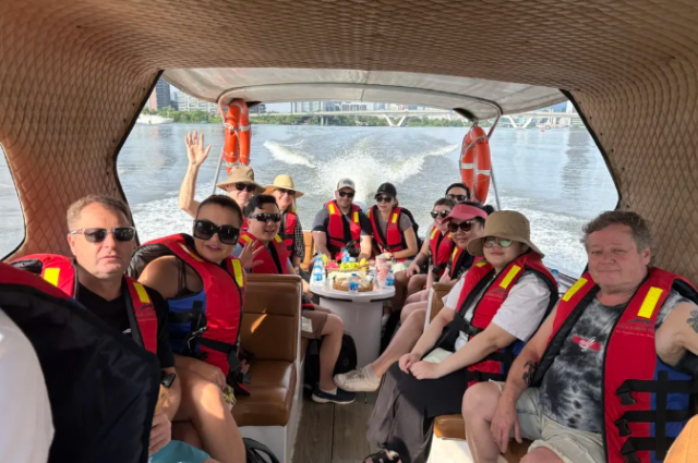 Ho Chi Minh Dragon Floating Temple & Binh Quoi Village Luxury Speedboat Tour