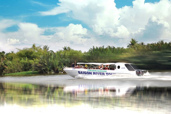 Ho Chi Minh Dragon Floating Temple & Binh Quoi Village Luxury Speedboat Tour