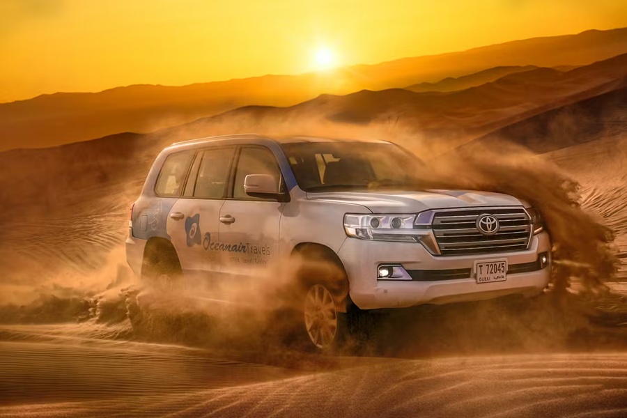 두바이 프리미엄 사막 사파리: 알 카이마 캠프에서 낙타 타기, 매 사냥, 바비큐 저녁 식사