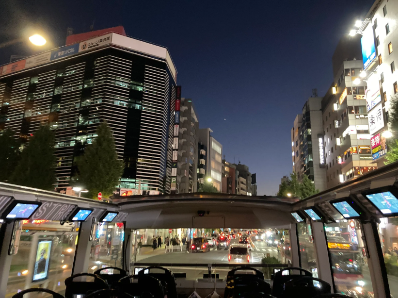 Tokyo: Shibuya Open Top Night City Tour Bus (Shibuya Street Ride)