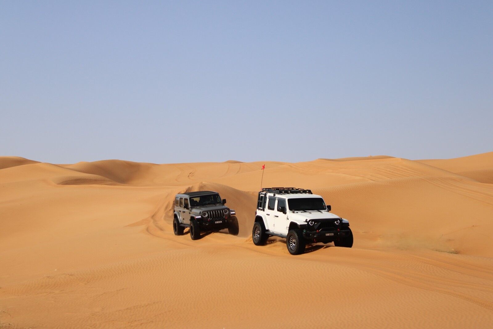 두바이 일출 4WD 레드듄 사막 사파리 (샌드보딩 & 낙타 체험)