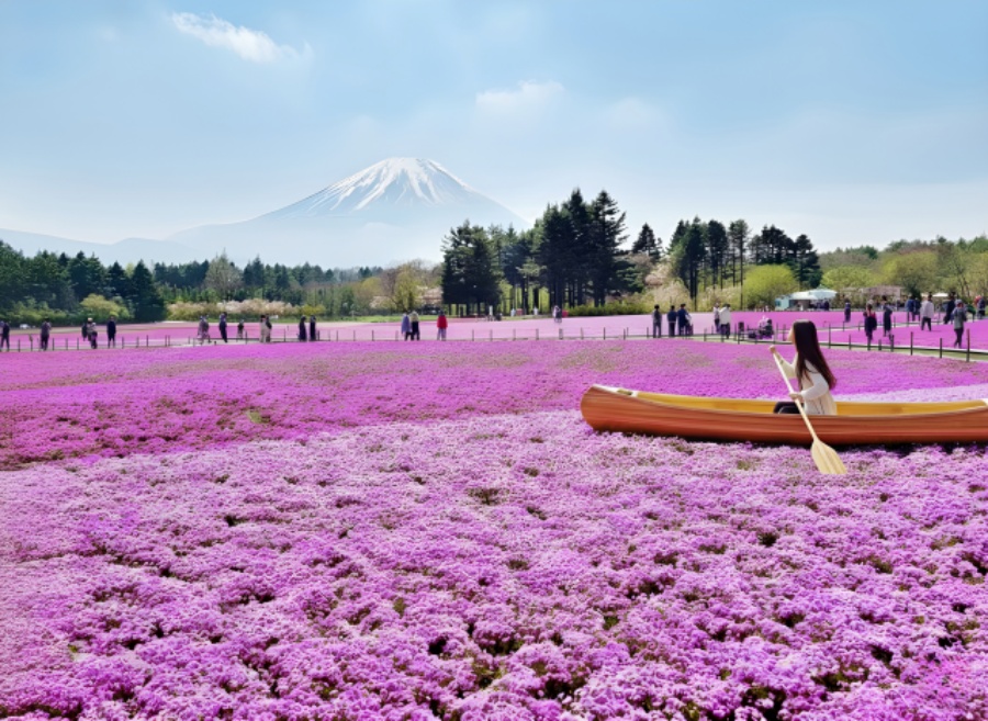 [얼리버드특가] 도쿄 출발: 후지산 포토 스팟과 시바자쿠라 축제 일일 투어