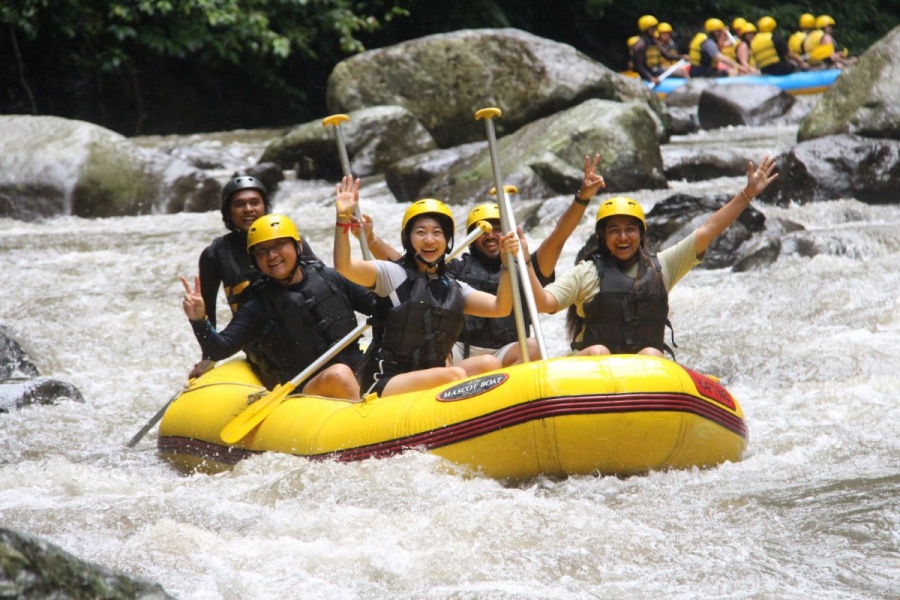 발리 옐로우 가든 아융강 래프팅