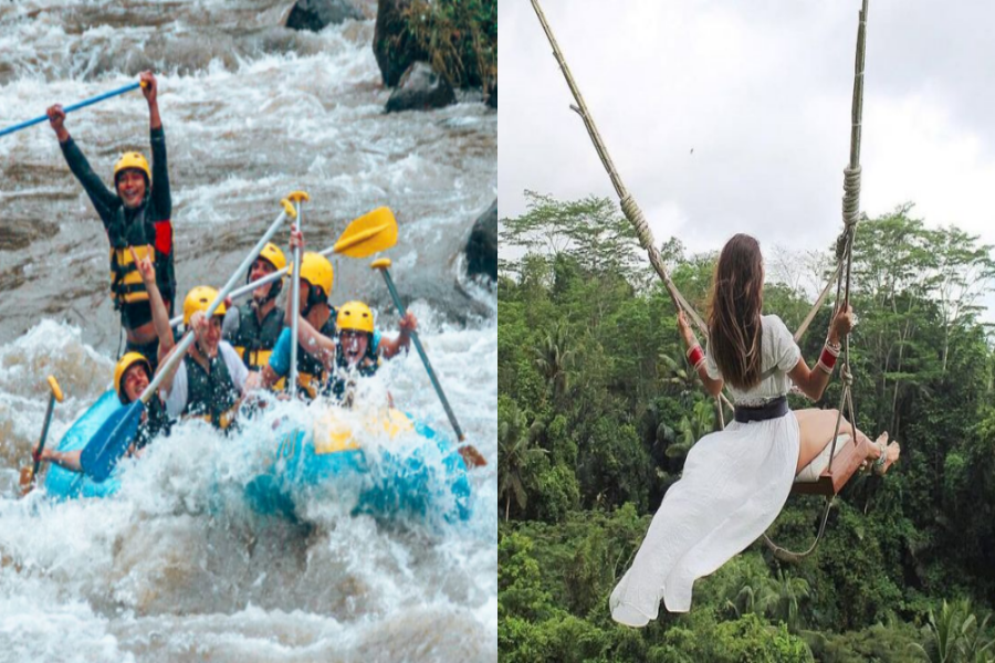 발리 스윙 + 아융강 래프팅 일일 투어