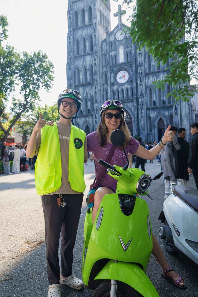 하노이 전기 스쿠터 타고 즐기는 시티 투어