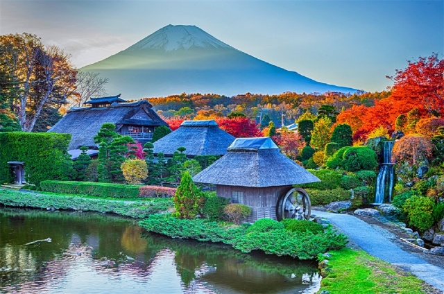 [독점할인] 도쿄 출발: 후지산 사계절 일일 투어 - 아라쿠라야마 센겐 공원, 오시노 하카이, 고텐바 아울렛, 후지산 온천