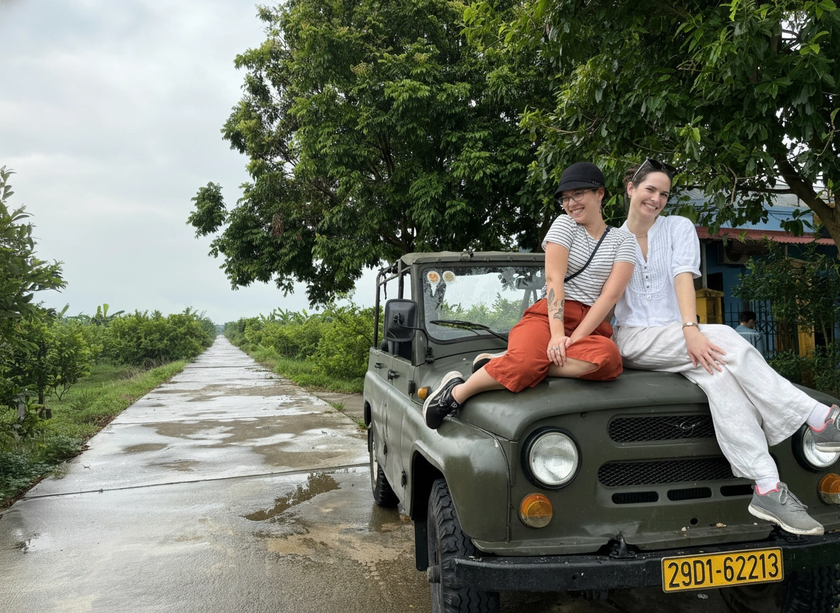 하노이 지프 타고 즐기는 밧짱 도자기 마을 투어