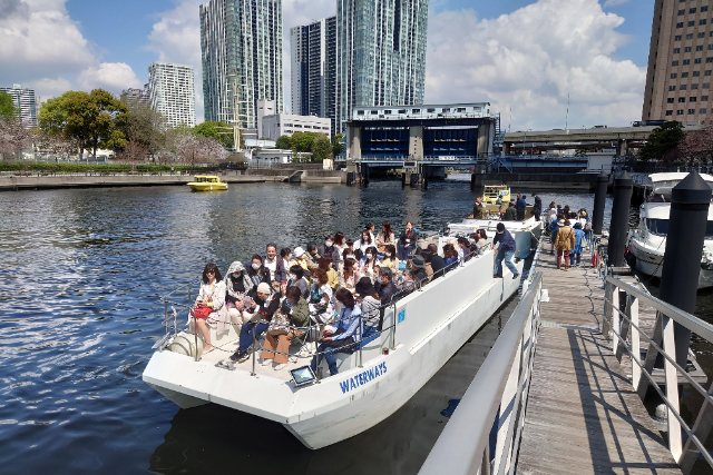 도쿄 메구로강 벚꽃 크루즈