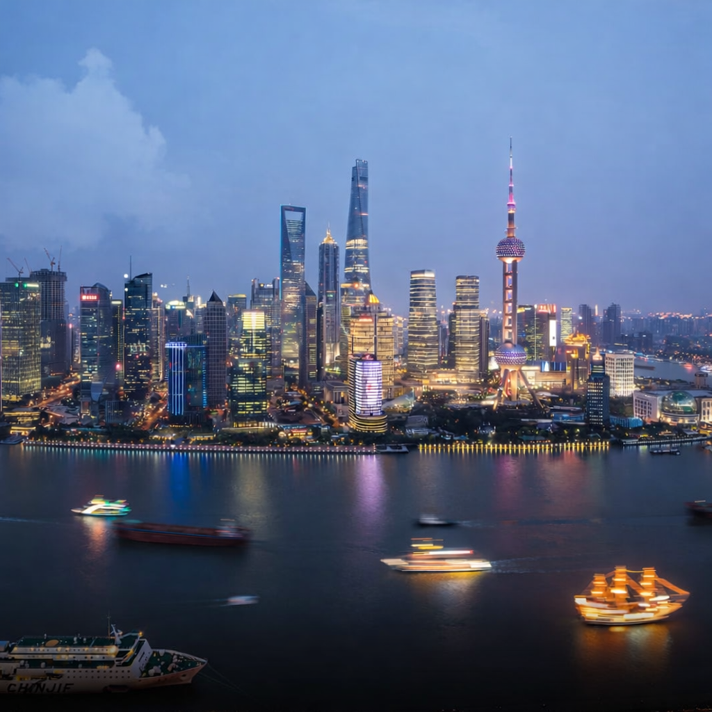 상하이 황푸강 야경유람선 탑승권 (한국어 안내가이드)