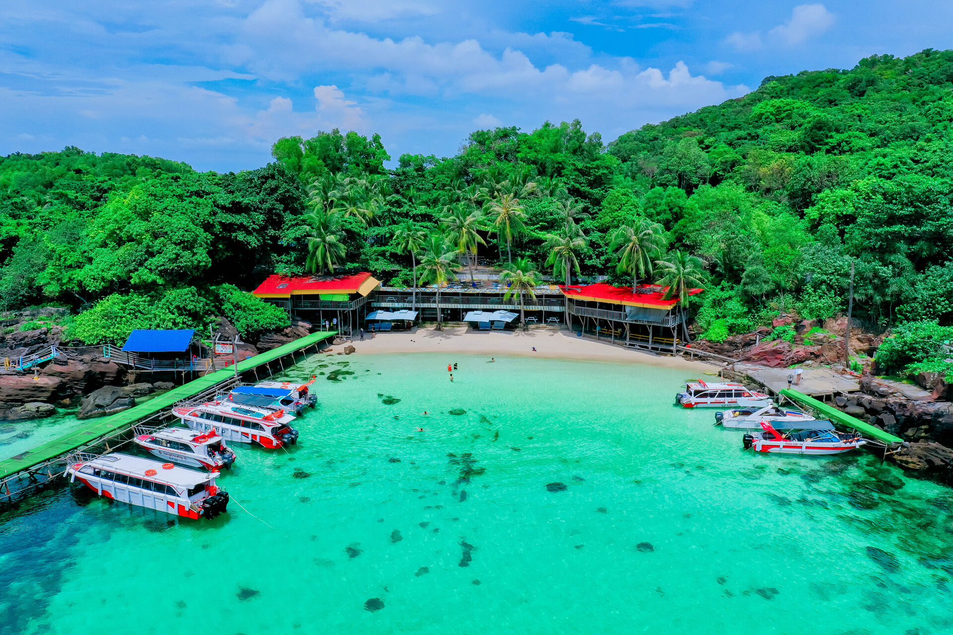 푸꾸옥 4섬 호핑 투어 (스피드보트, 케이블카 투어 코스, 조인/단독 선택)