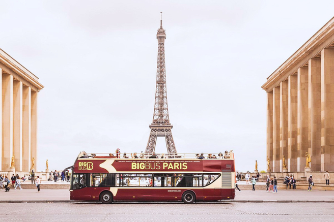 Paris Big Bus Tour 1/2 Day Pass & Night Tour