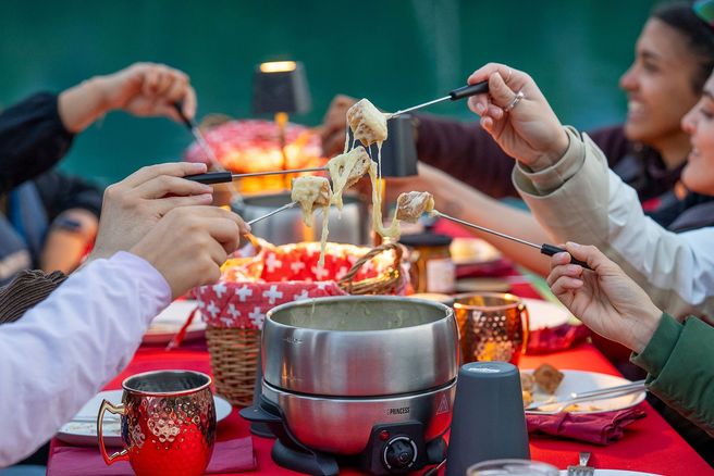 Interlaken Floating Boat + Cheese Fondue Experience
