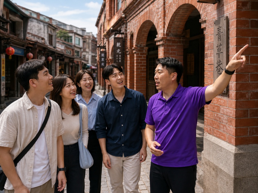 타이베이 용산사 + 보피랴오 도보 투어