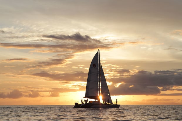 하와이 마우이 선셋 카타마란 크루즈 - 마알라에아 항구 출발