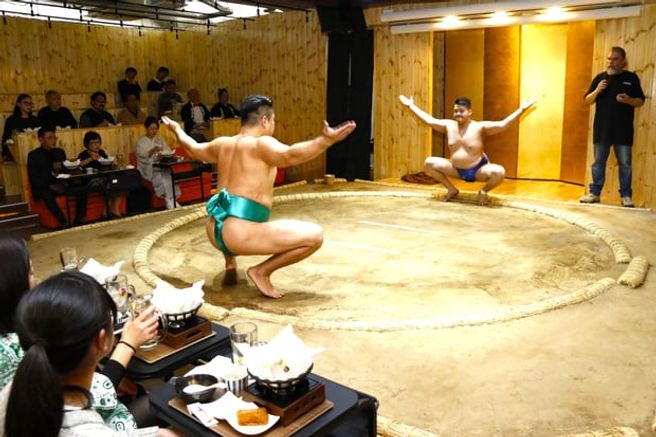 Tokyo Asakusa Sumo Show & Geisha Performance with Unlimited Chankonabe