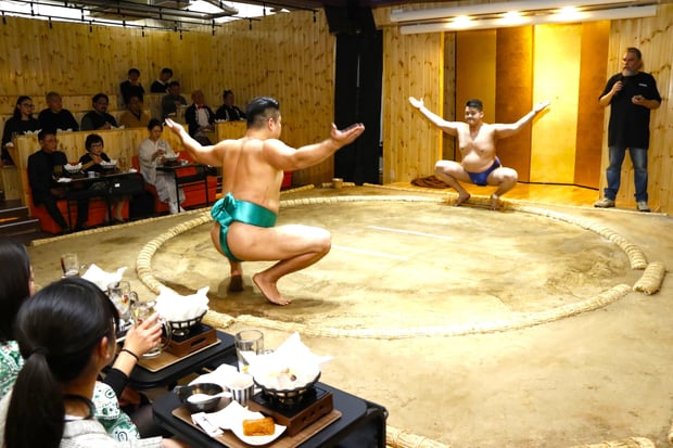 Tokyo Asakusa Sumo Show & Geisha Performance with Unlimited Chankonabe