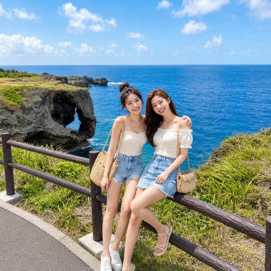 [유투어버스] 오키나와 북부 일일 버스투어 (츄라우미 수족관 입장권 포함)