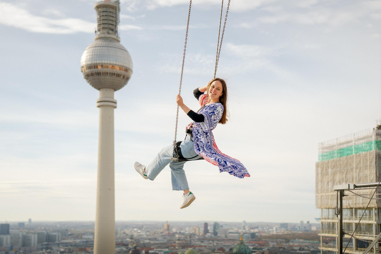 Berlin High Swing Ticket - Alexanderplatz 120m Rooftop Swing Experience