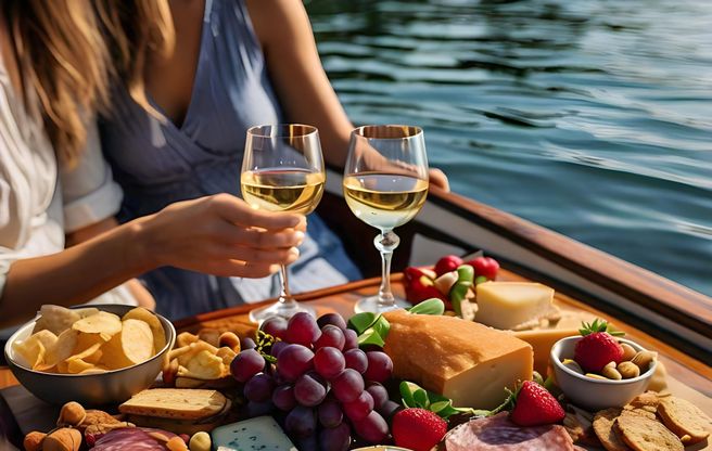 Los Angeles Marina Del Rey Romantic Electric Boat Cruise - Wine & Cheese or Surprise Dinner
