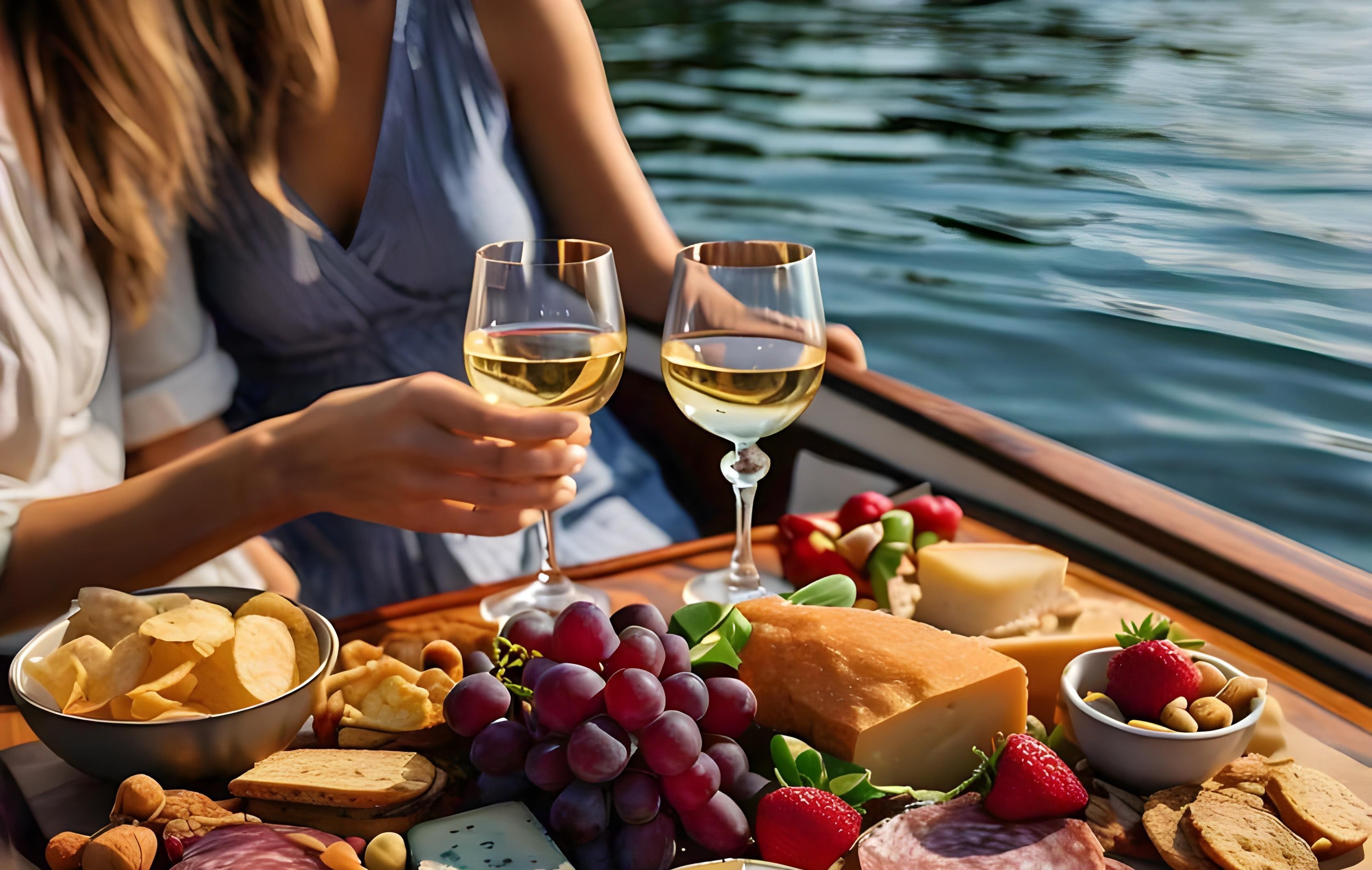 Los Angeles Marina Del Rey Romantic Electric Boat Cruise - Wine & Cheese or Surprise Dinner