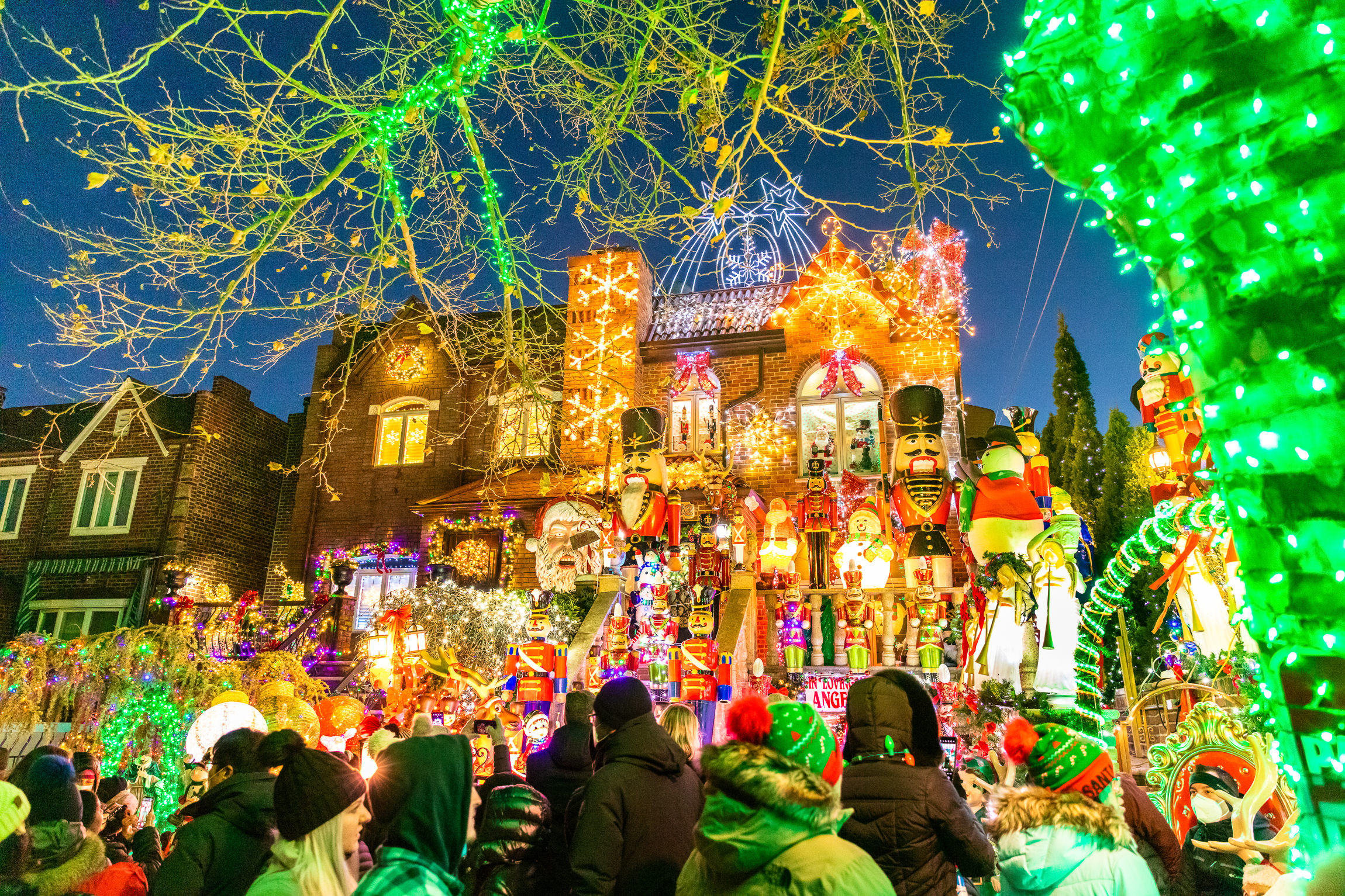 マンハッタン発：ダイカーハイツ クリスマスイルミネーション 4時間バスツアー - ブルックリンブリッジパークの眺め